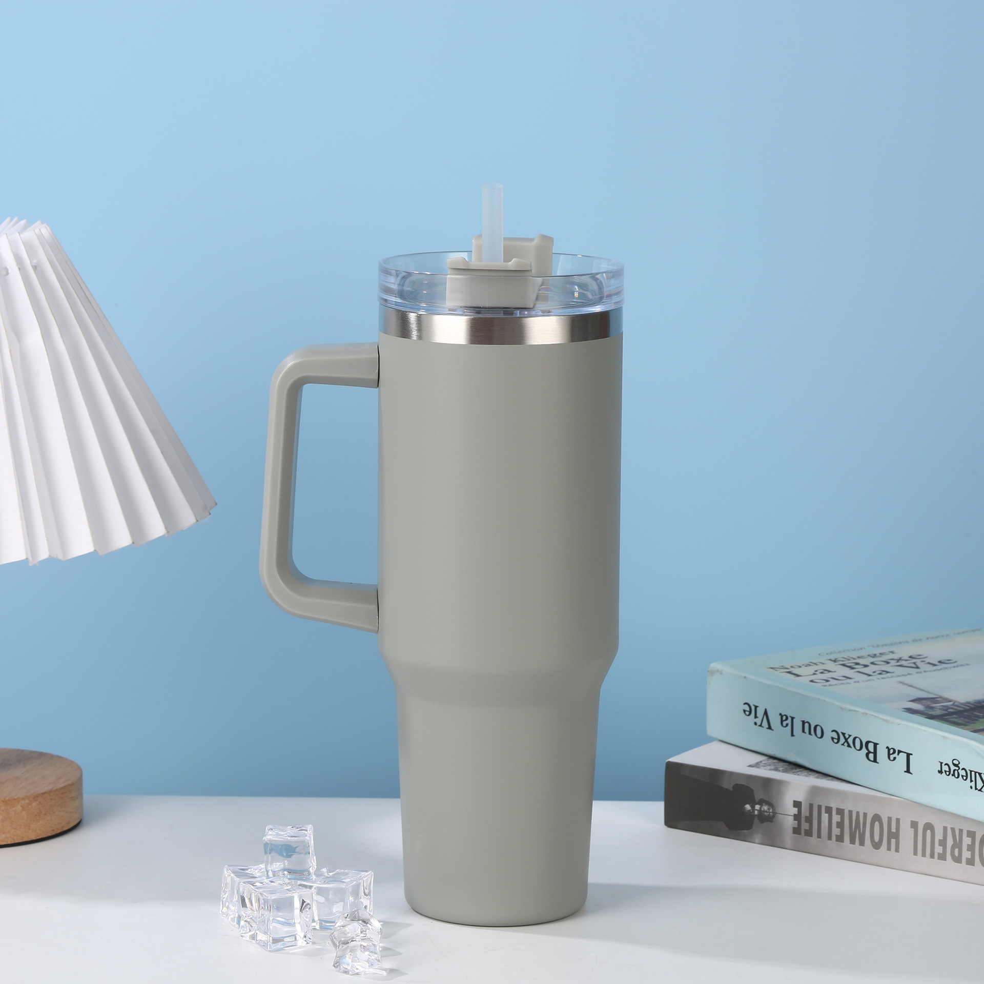 Cross-border 40oz taza de automóvil Big Mac Ice Ba taza 304 taza de acero inoxidable portable taza de paja de automóvil al por mayor