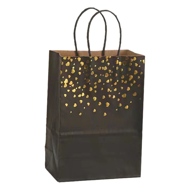 Fuente de la fábrica partido papel Kraft gilding Pequeño amor bolsa de regalo bolsa de caramelo en stock al por mayor
