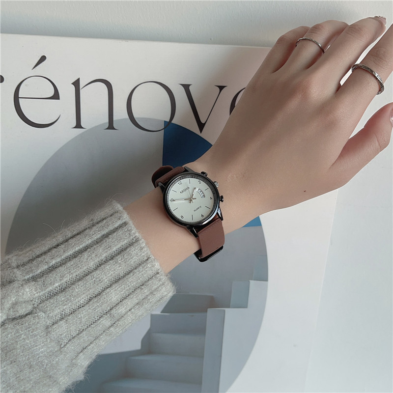 Teenage Watch Men's and Women's Couple Style Ins High Color Value High School Students Korean Style Handsome Cool Retro Style Waterproof