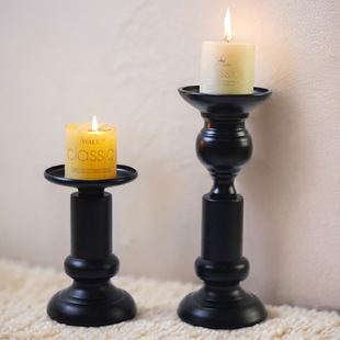 American candlestick candle dinner candle holder atmosphere decoration black iron column Candlestick crafts decoration factory supply
