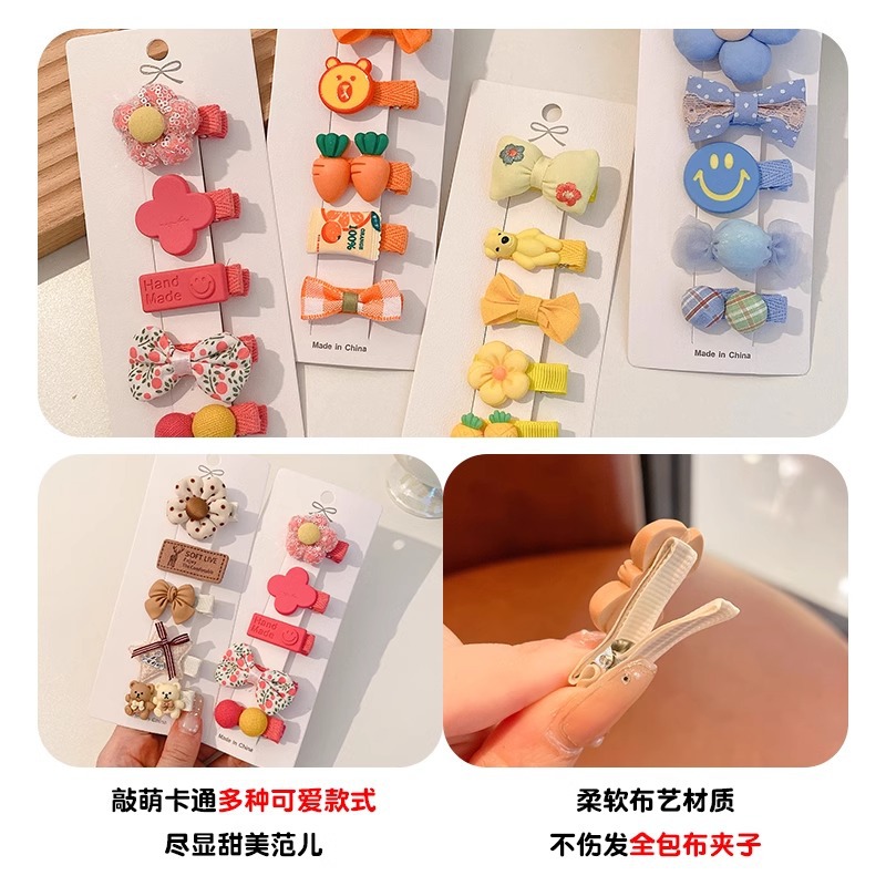 Bebé paño completo horquilla niña no duele pelo roto horquilla lindo bebé Super lindo sudor pelo clip chica accesorios para el cabello