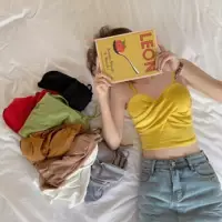 Новая хлопковая камзол с резьбой, чистый цветной пояс, нагрудная подкладка, сексуальное нижнее белье, красивое нижнее белье, универсальная верхняя одежда, Топ
