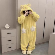 2025年新款小可连体百变小樱冬季睡衣女珊瑚绒可爱加厚卡通家居服