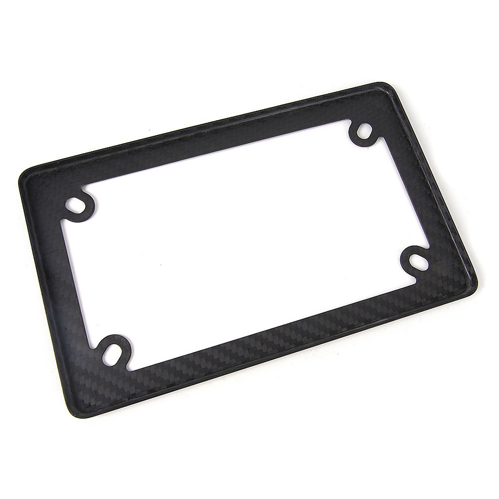 Us Standard 4-Hole Motorcycle License Plate Frame, Matte Dry Carbon License Plate Frame, Us Standard License Plate Holder Modification Accessories
