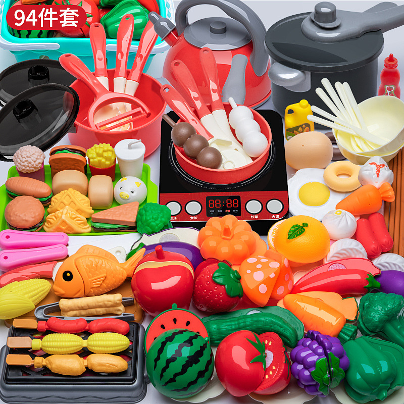 [레드] 94 피스 주방 용품 세트 (유도 밥솥 포함) [전자 상거래 포장  비 색상 상자]]