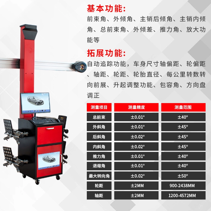 Автомобильный интеллектуальный 3D четырехколесный локатор с четырьмя колоннами с двумя колоннами