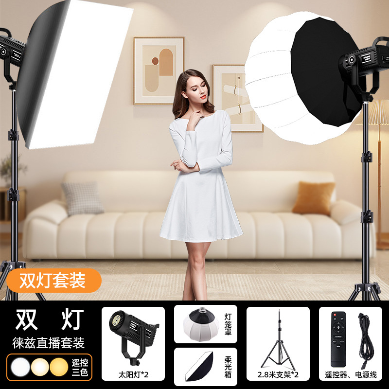 Luz de relleno en vivo ancla especial fotografía luz belleza LED luz solar estudio en vivo siempre brillante luz de iluminación esférica