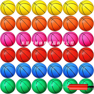 Баскетбольная игрушка из ПВХ, надувной многоцветный эластичный прыгучий мяч, Amazon, 16/18см