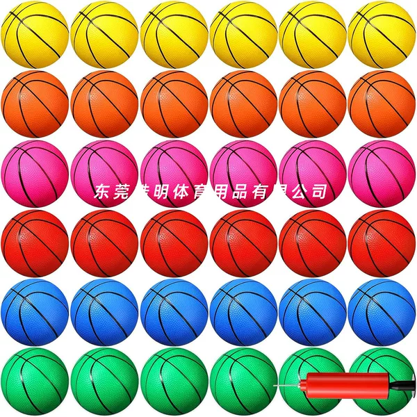 Amazon popular children's toy basketball PVC inflatable elastic ball 16/18CM multi-color optional elastic ball