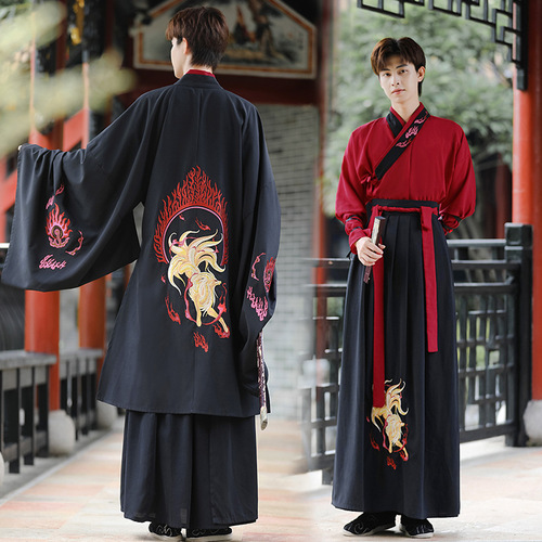 Hanfu men's clothing, handsome martial arts, Chinese style student class uniforms, ancient scholar group uniforms