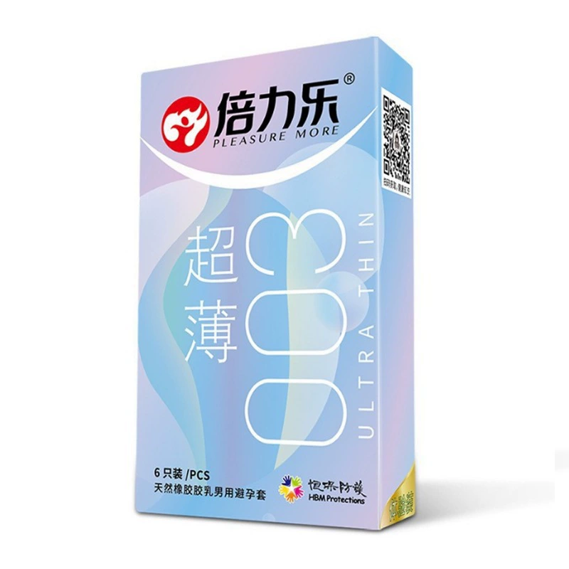 倍力乐 [超薄避孕套003 силиконовые презервативы 6 шт, тонкие, мягкие, интимные товары оптом, гостиничное]