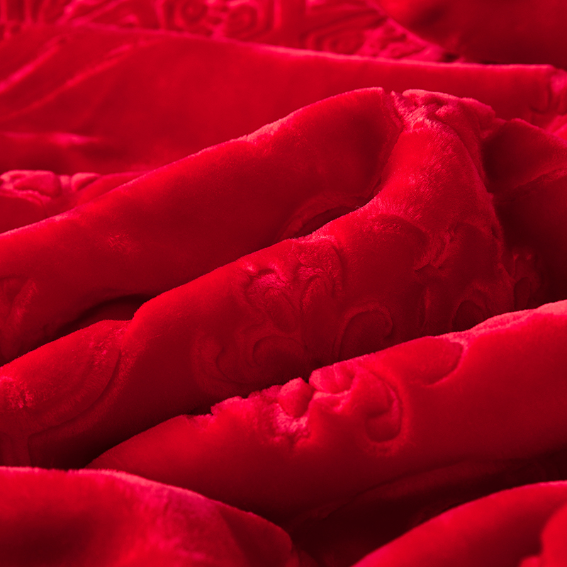 고급 양각 결혼식 담요 RASCHEL 담요 퀼트 9KG 겨울 더블 두꺼운 따뜻한 산호 양털 담요