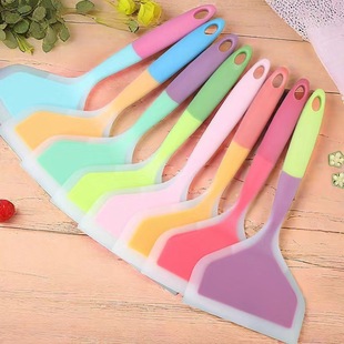 Wholesale Silicone Semi-Transparent Tamagoyaki Special Pancake Egg Spatula High Temperature Resistant Silicone Spatula Pizza Pancake Non-Stick Frying Spatula