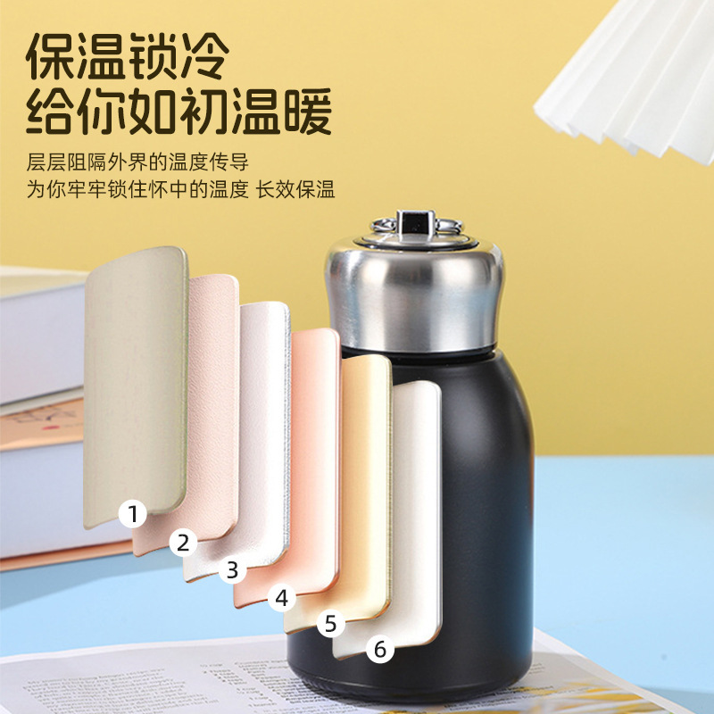 316不锈钢小胖丁保温杯高颜值学生可爱水杯户外便携式迷你口袋杯|undefined
