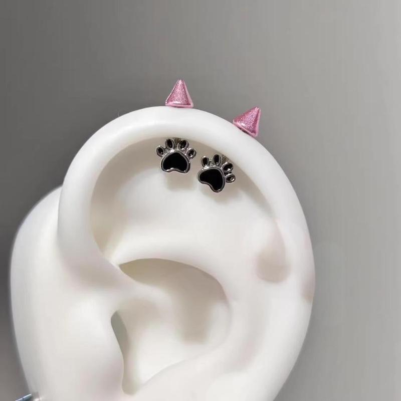猫の爪耳骨ネイル、女性用悪魔の耳骨ネイル、クールで甘くてスパイシーなニッチデザイン、ハイエンドの売れ筋スタイル|undefined
