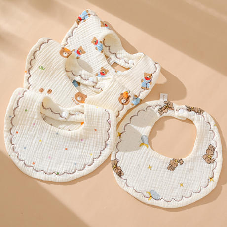 Pure Cotton Baby Bibs, Class a Cotton Gauze Kidsren's Bibs, Soft Six-Layer Gauze Newborn Saliva Towels