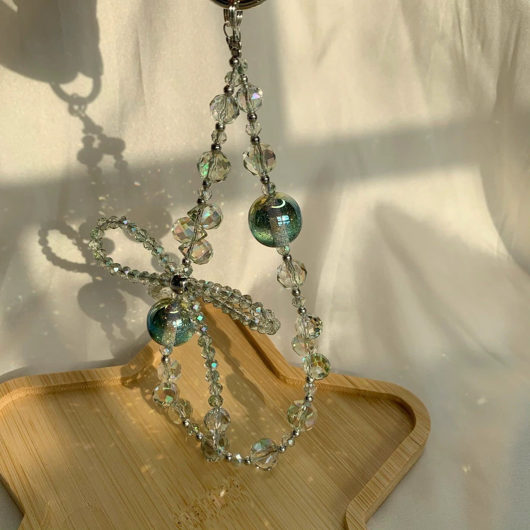 Pulsera cadena de teléfono móvil de pvc nuevo colgante de lazo de cristal de verano estilo japonés y coreano cordón de caja de teléfono móvil estilo muñeca al por mayor