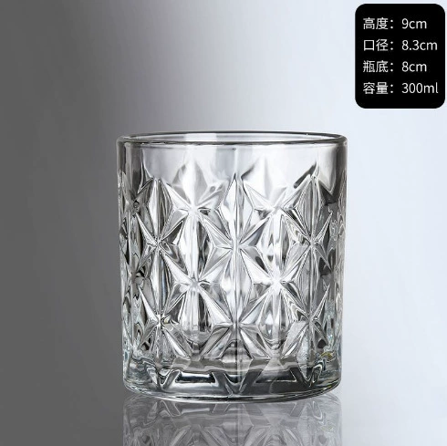 Glass capacious wineglass for whiskey, for karaoke bars