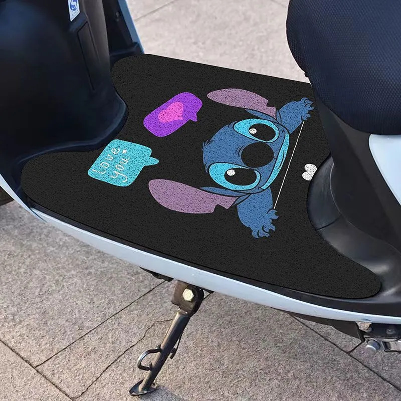 Stitch Silk Circle Electric Vehicle Foot Mat Waterproof and Dust Removal Four Seasons Universal Free Cutting Turtle Car Foot Mat