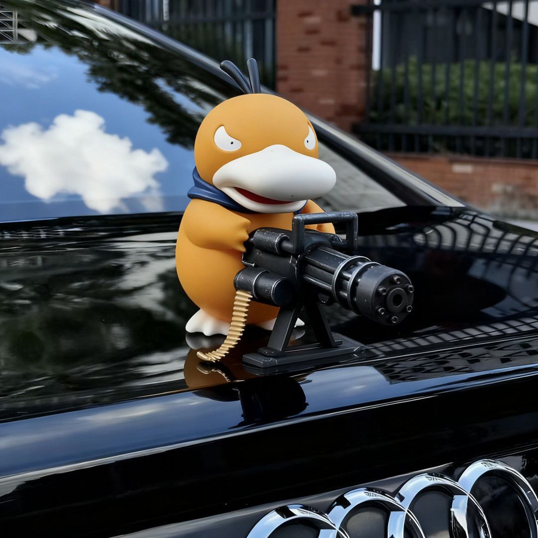 Car Ornaments, Bandit Gatling, Duck, Car Center Console Decorations, Creative Roof and Tail Ornaments, Dolls