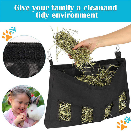 Bestselling Pet Feeder Hanging Guinea Pig Small Animal Food Storage Bag Feeding Bag Rabbit Hay Bag