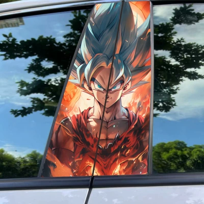 Car center pillar sticker A pillar — Body sticker - kakarot-1-main-and-passenger-1-pair