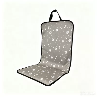 Multi-function pad Mat, Cat and Dog Front - gray-bone-print-car-mat