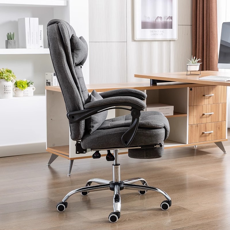 Silla de oficina silla de computadora ergonómica reclinable respaldo para el hogar asiento de dormitorio sofá de deportes electrónicos silla de jefe de cuero image 4
