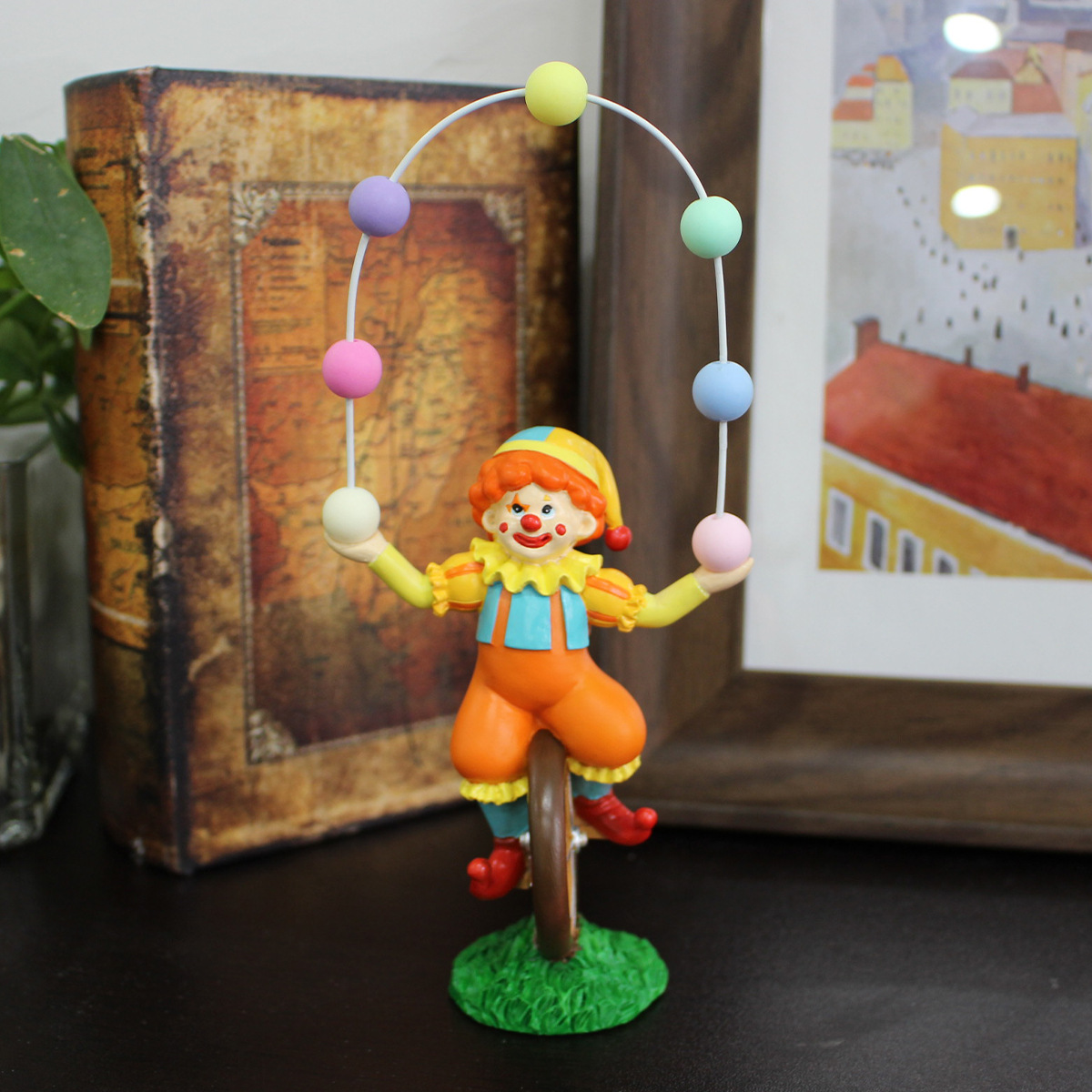  New Clown Acrobatics Play Colored Ball Sculpture Ornaments Home Desktop Wine Cabinet Kindergarten Decoration Ornaments Now
