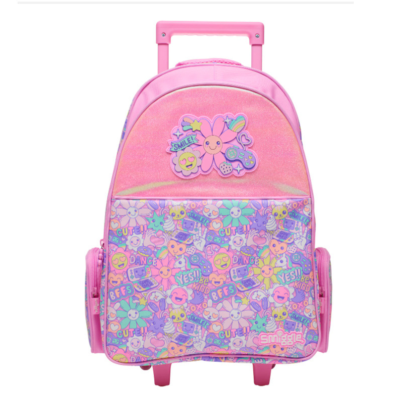Mochila de tirón australiana de dibujos animados de gran capacidad, mochila de hombro para estudiantes de primaria y secundaria