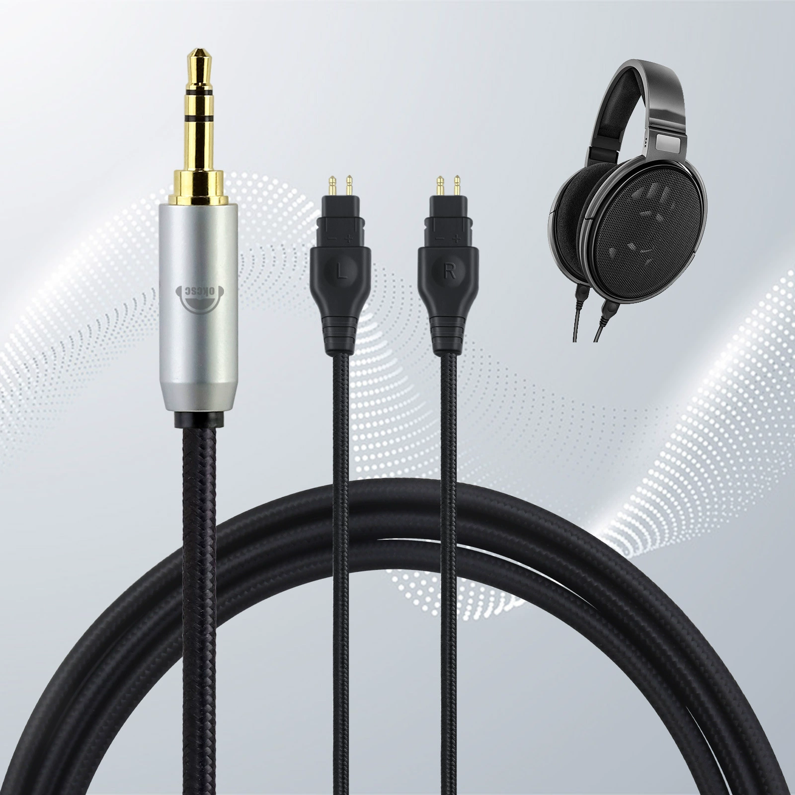 Подтянутый балансный кабель для наушников Sennheiser HD650 HD600 HD580 HD350, подходит для использования