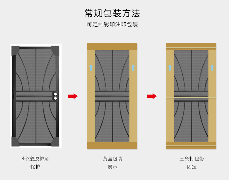 欧美现代简约风格 铁艺镀锌家用推拉双开铁门纱窗门护院门定 制-阿里巴巴