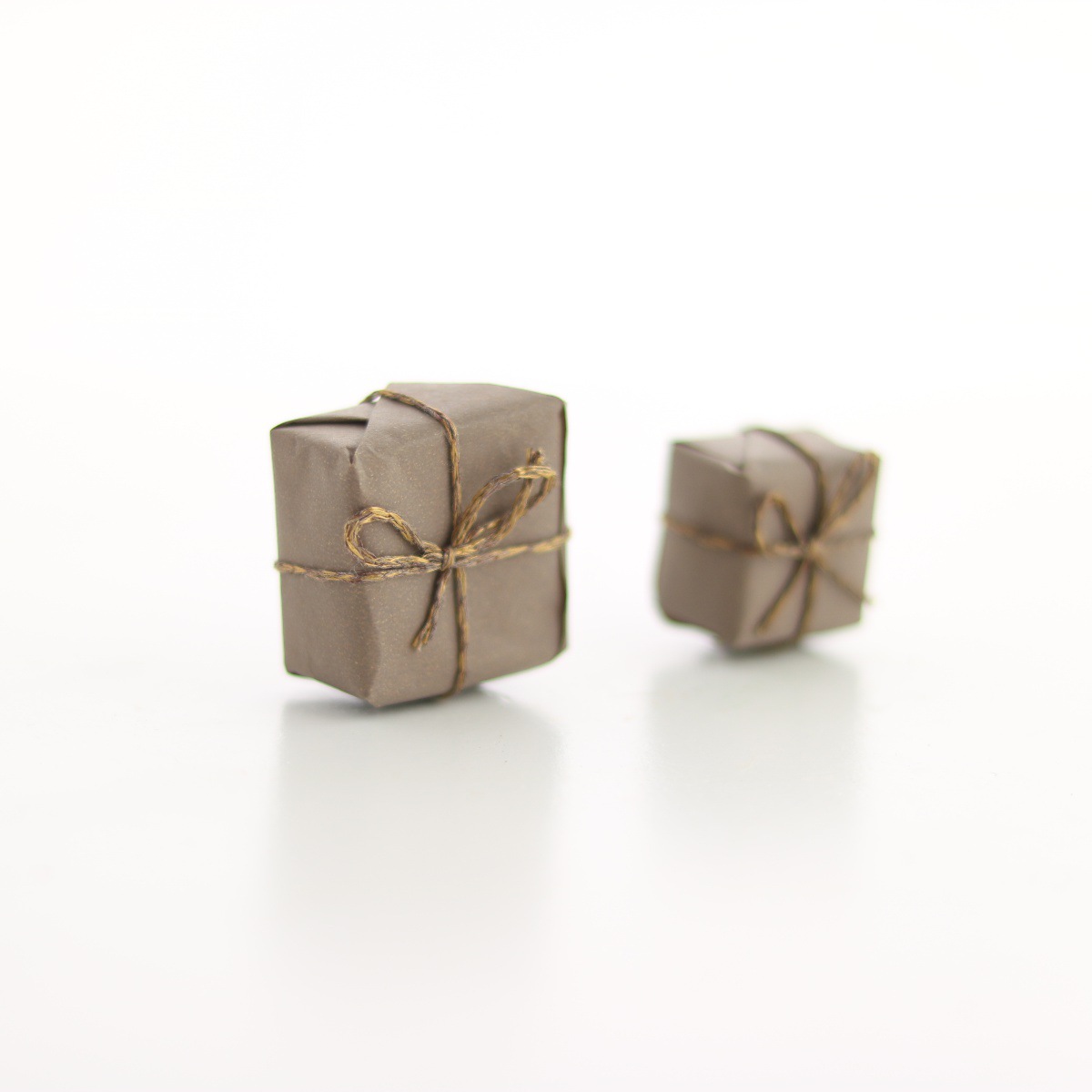 그레이 브라운 선물 가방 중소형 6개/세트