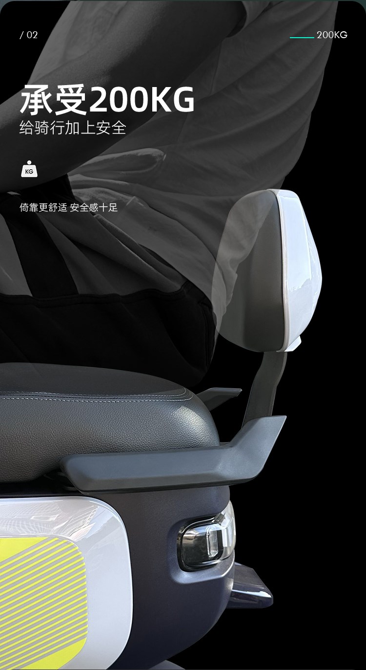 Calf Electric Vehicle MQiL/MT/M3 Rear Backrest and Waist Cushion Integrated Seat - Direct Installation, Non-Destructive Modification Accessory