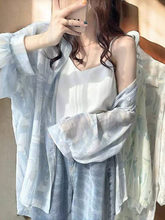 冰丝防晒衣服女2025年夏季外搭开衫薄款新款透气雪纺衬衫外套衬衣