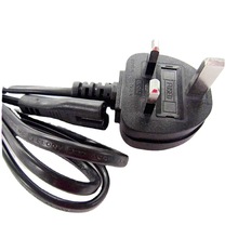 1米英標英式八字尾電源線兩孔3芯 八字尾2*0.75m㎡電視線純銅批發