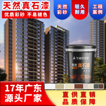 真石漆外墙工程天然彩砂石别墅建筑水包砂涂料厂家定制