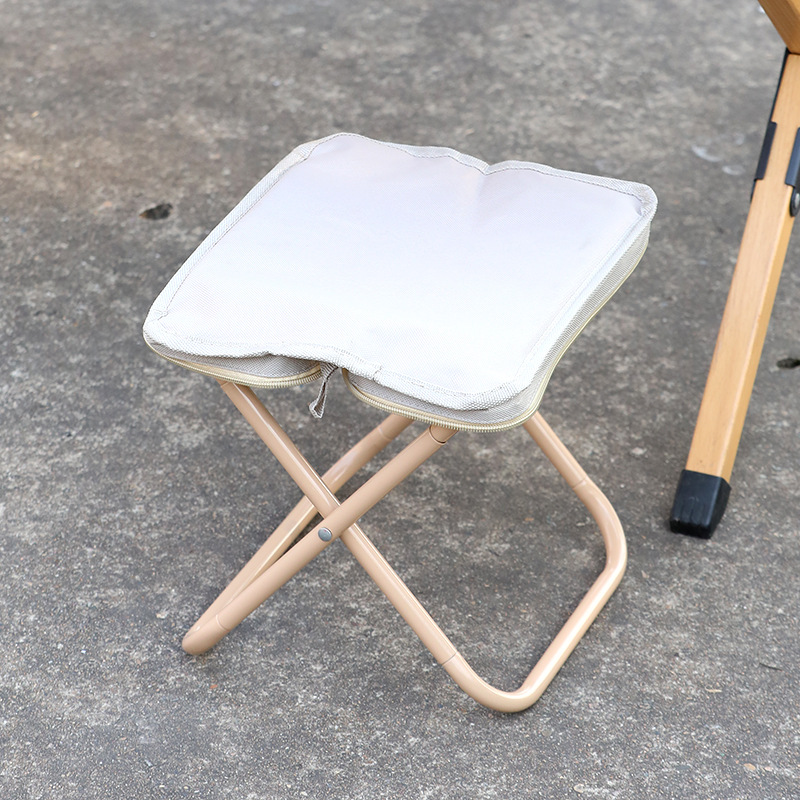 Silla plegable para acampar al aire libre portátil estuche para lápices con lazo de pony taburete de bolsillo pesca arte dibujo tabla de playa taburete
