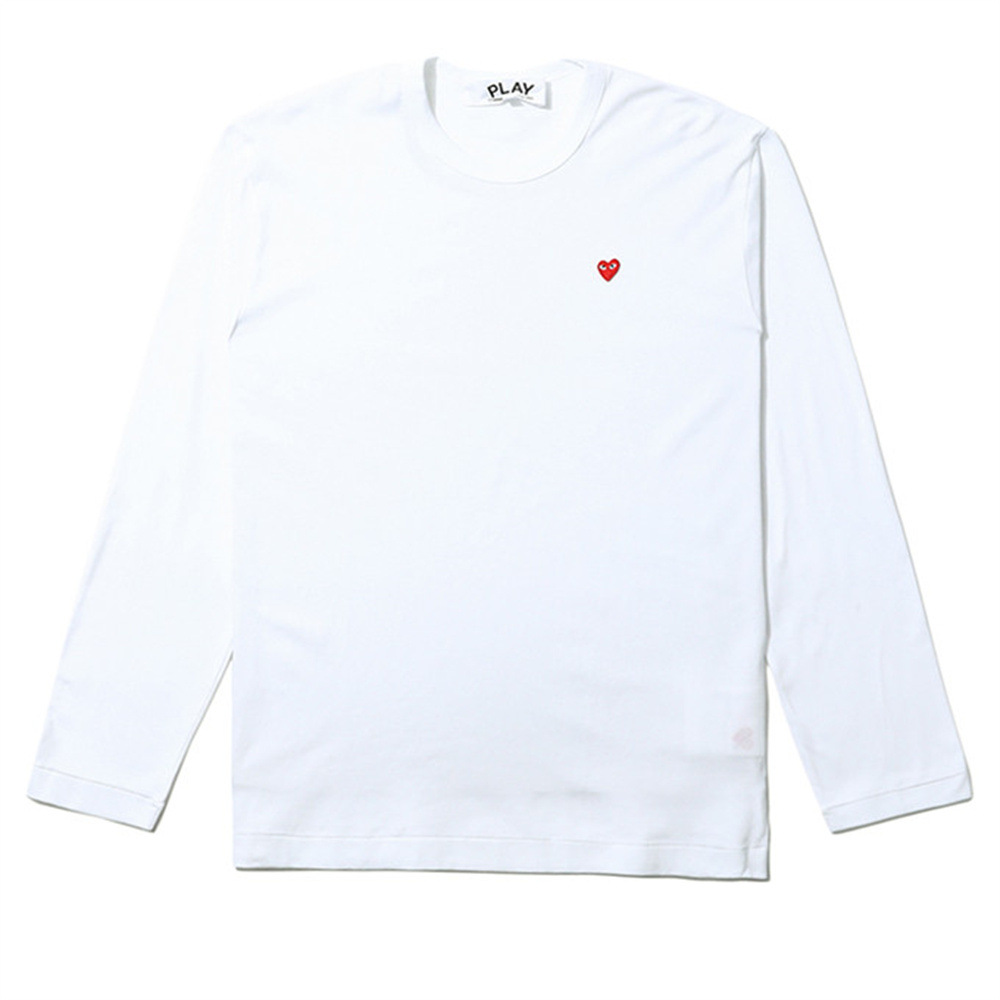 川久遊び 無地 ラブハート モザイク ラブ刺繍 男女兼用 長袖 Tシャツ 万能