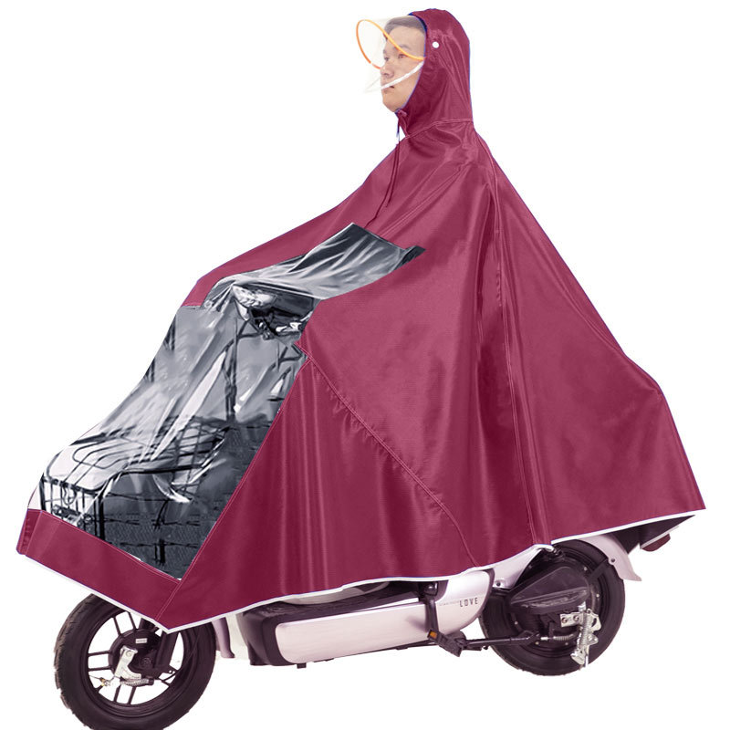 Visual Dashboard poncho impermeable Individual Doble coche eléctrico motocicleta bicicleta engrosada Oxford tela engrosada impermeable