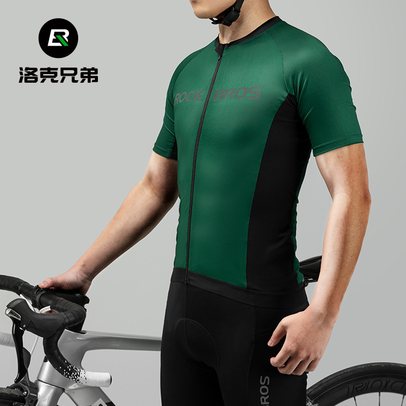 Rock Brothers Cycling Suit Summer Short Sleeve Shorts Men's Top Mountain Bike Road Bike Sportswear