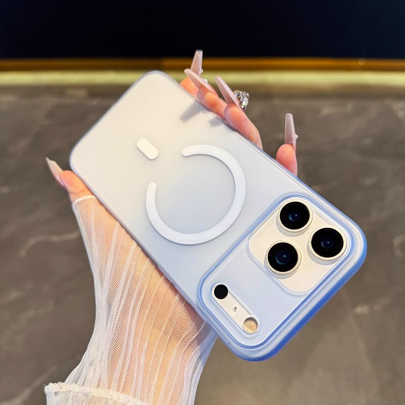 适用iPhone17PROMAX手机壳渐变冰雾磁吸苹果17磨砂PC防摔保护套16|undefined