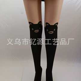 跨境圣诞节派对装扮印花连裤小熊袜万圣节装扮狂欢节可爱甜美丝袜