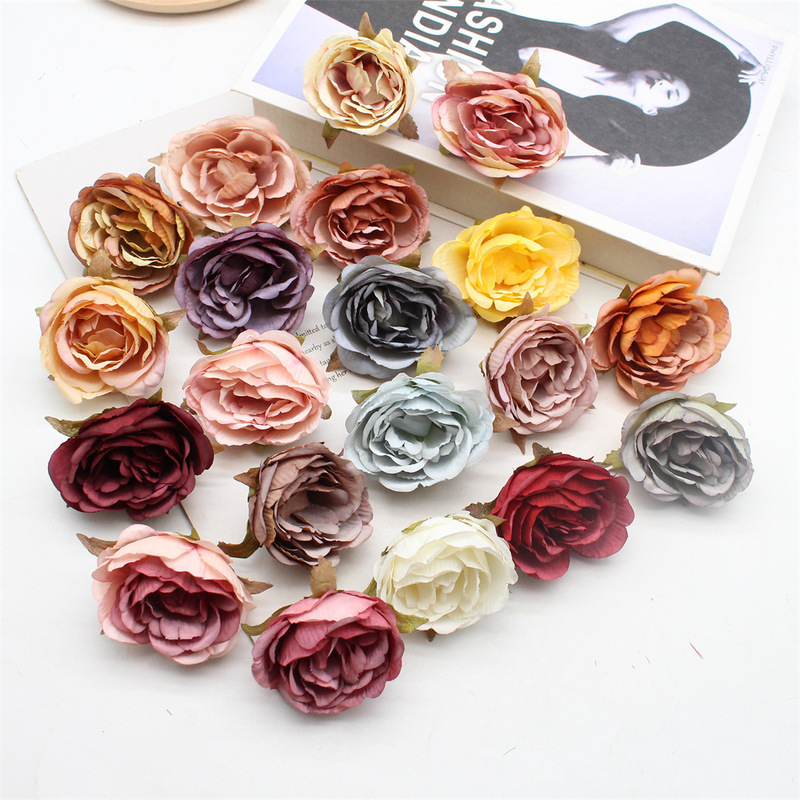 Retro simulation rose antique Hanfu headdress material diy handmade wreath accessories classroom wall layout