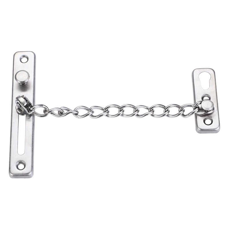 Puerta del hotel Botón de acero inoxidable cadena antirrobo Hotel Push-Pull cadena antirrobo botón engrosado de acero inoxidable cadena antirrobo