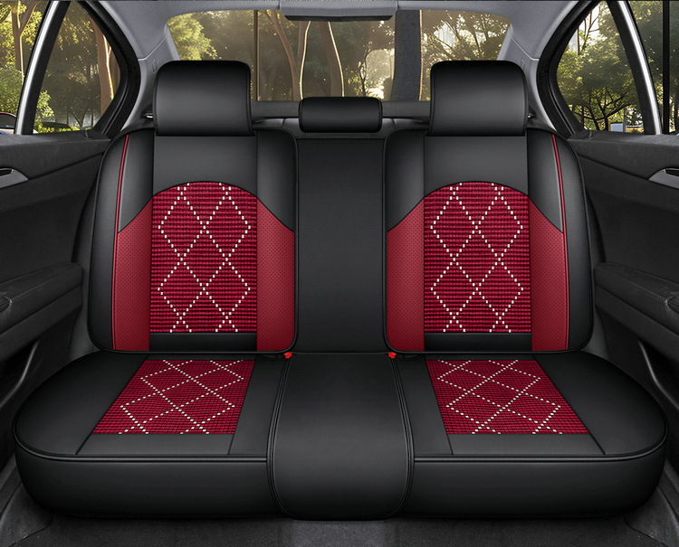 New car seat covers, breathable ice silk material, full-coverage design, suitable for sports cars, universal for drivers, and designed for use in vehicles
