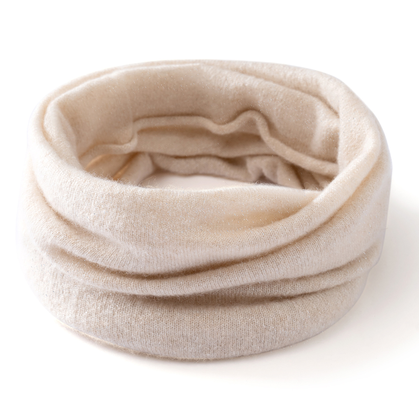 100% Cashmere Scarf for Women, Winter Fashion, Warm and Versatile, Korean Version, Thickened Neck Protection, Solid Color Knitted Neck Warmer