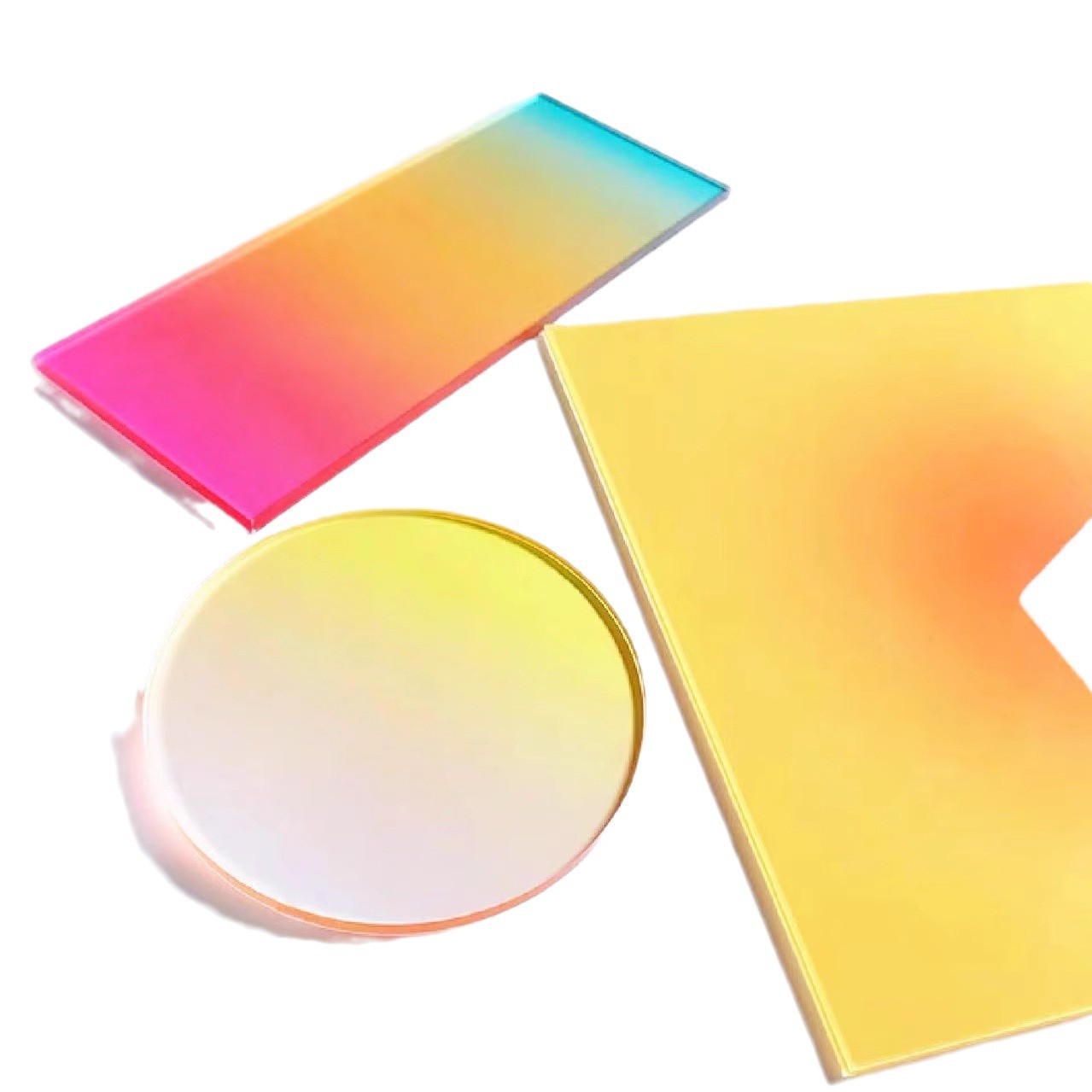 彩色亚克力板UV打印半透明水波纹有机玻璃板折弯丝印加工广告牌定