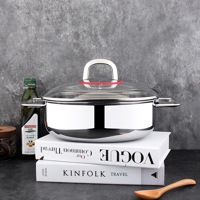 Chockmen Zhuo Deming cuadrado olla casera de acero inoxidable 304 doble oreja olla caliente horno de borde horno frigorífico