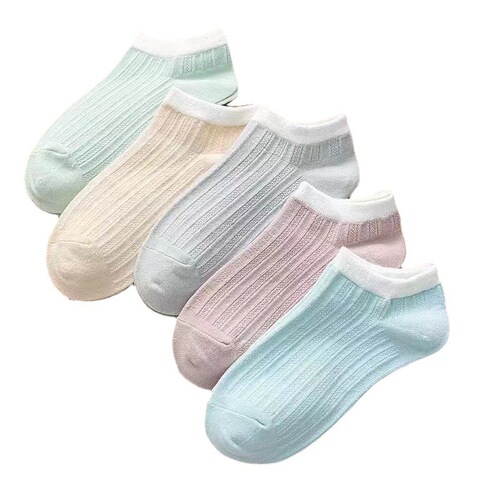Socks for women spring and summer thin rhombus mesh breathable shallow socks Japanese style boots with vertical stripes trendy boat socks factory wholesale